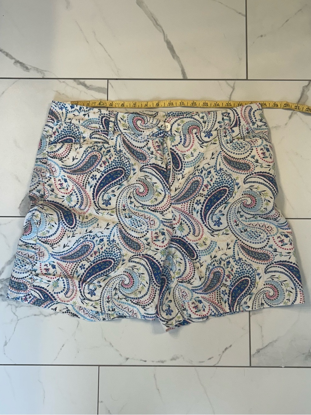 Women's Paisley Print Summer Shorts - Talbots 14 New without tag